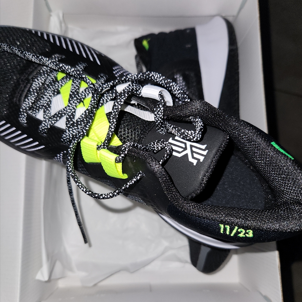 Kids Black and Green Athletic Shoes